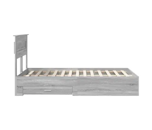 Voodi Raam Peaga Sahtliga Hall Sonoma 135 X 190 Cm Tehispuit