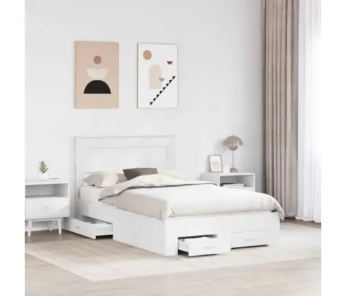 Voodi Raam Sahtliga Peaga Ladustamisega Tehispuit