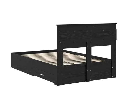 Lovos Rėmas Juodas Ąžuolas 120 X 190 Cm Apdirbta Mediena