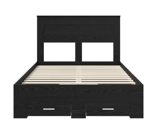 Lovos Rėmas Juodas Ąžuolas 120 X 190 Cm Apdirbta Mediena