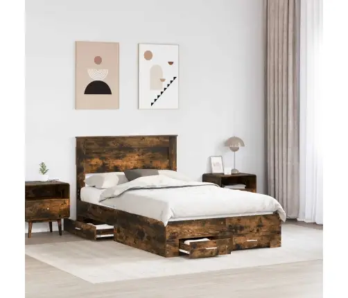 Lovos Rėmas Su Stalčių Su Galvūgalio Apdirbta Mediena