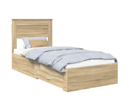 Lovos Rėmas Sonoma Ąžuolas 90 X 190 Cm Apdirbta Mediena