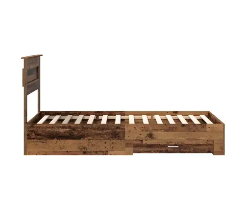 Voodi Raam Sahtliga Peaga Ladustamisega Tehispuit