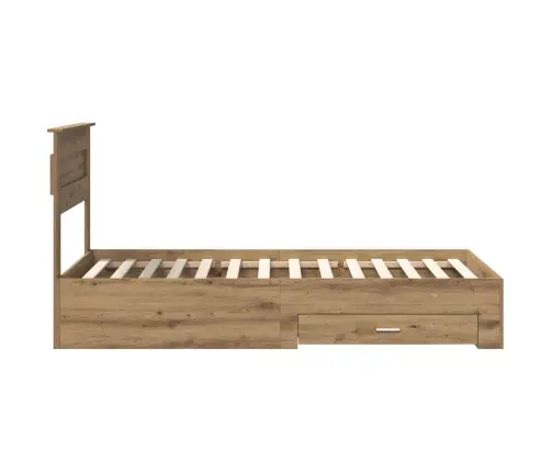 Voodi Raam Sahtliga Peaga Ladustamisega Tehispuit