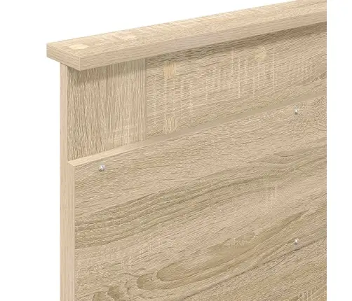 Voodi Raam Sahtliga Sonoma Tamme Ja Hõbe 75 X 190 Cm Tehispuit