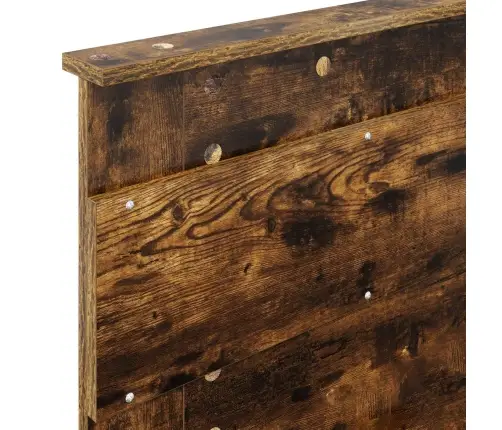 Voodi Raam Suitsetatud Tamme Ja Hõbe 75 X 190 Cm Tehispuit