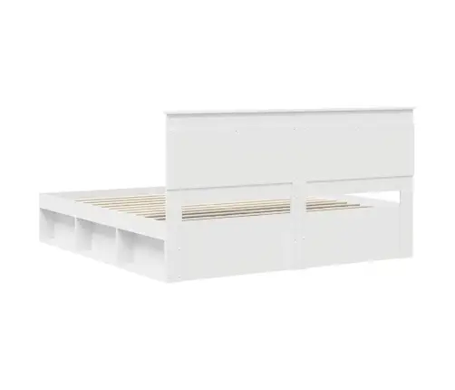 Lovos Rėmas Balta 200 X 200 Cm Kietos Pušies Mediena