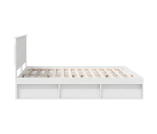 Lovos Rėmas Balta 200 X 200 Cm Kietos Pušies Mediena