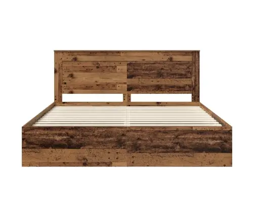 Gultas Rāmis Vecs Koks 200 X 200 Cm Ciets Priedes Koks Vidaxl