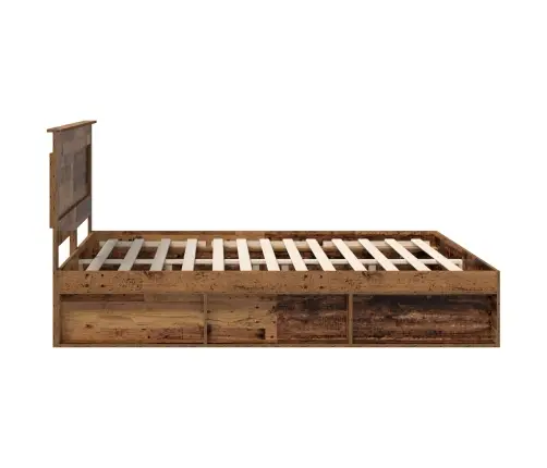 Gultas Rāmis Vecs Koks 200 X 200 Cm Ciets Priedes Koks Vidaxl