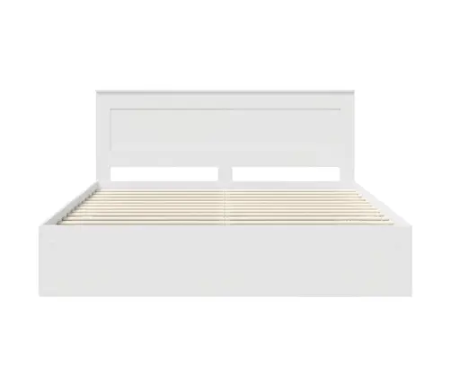 Gultas Rāmis Balts 180 X 200 Cm Ciets Priedes Koks Vidaxl