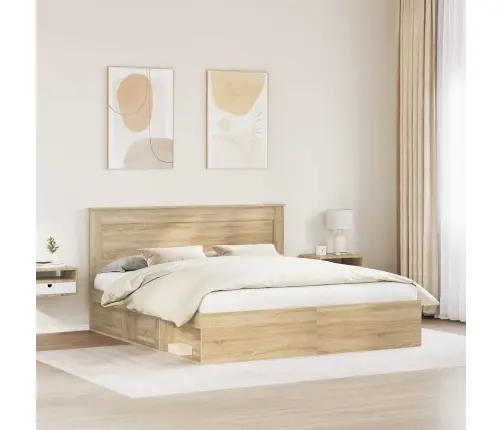 Gultas Rāmis Sonoma 180 X 200 Cm Ciets Priedes Koks Vidaxl