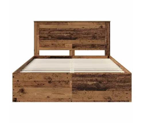 Gultas Rāmis Vecs Koks 150 X 200 Cm Ciets Priedes Koks Vidaxl