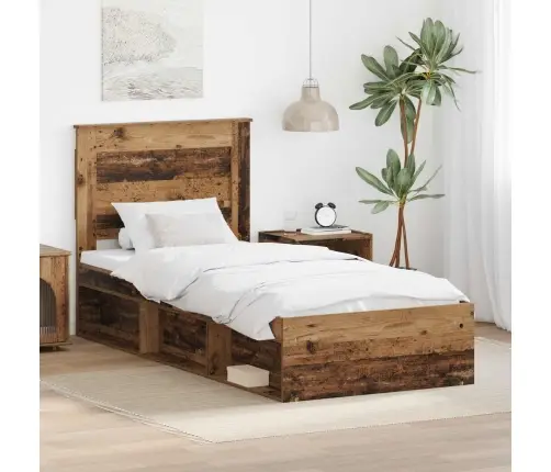 Gultas Rāmis Vecs Koks 100 X 200 Cm Ciets Priedes Koks Vidaxl