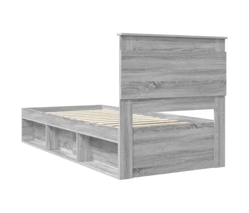 Lovos Rėmas Pilkas Sonoma 90 X 190 Cm Kietos Pušies Mediena