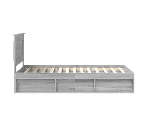 Lovos Rėmas Pilkas Sonoma 90 X 190 Cm Kietos Pušies Mediena