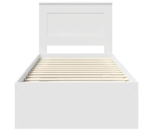 Gultas Rāmis Balts 90 X 200 Cm Ciets Priedes Koks Vidaxl