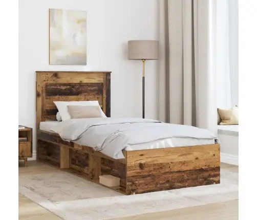 Gultas Rāmis Vecs Koks 75 X 190 Cm Ciets Priedes Koks Vidaxl