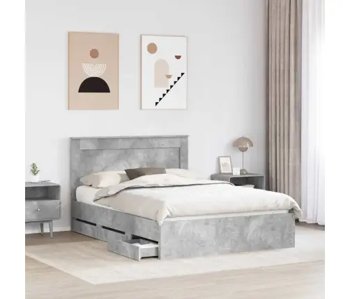 Voodi Raam Sahtliga Peaga Betoonhall 160 X 200 Cm Inseneripuit