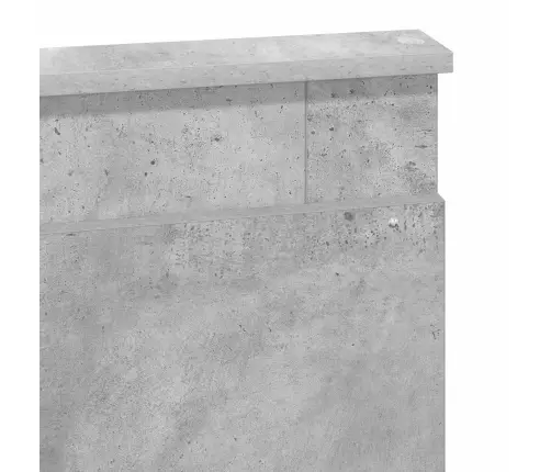 Gultas Rāmis Betona Pelēks 135 X 190 Cm Inženieru Koks Vidaxl