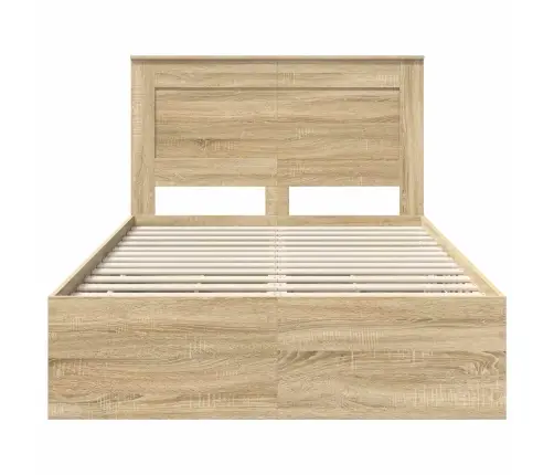 Gultas Rāmis Sonoma Ozols 120 X 190 Cm Inženieru Koks Vidaxl