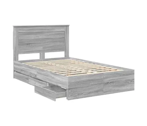 Lovos Rėmas Pilkas Sonoma 120 X 190 Cm Inžinerinė Mediena