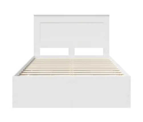 Gultas Rāmis Ar Atvilktni Balts 120 X 200 Cm Inženieru Koks Vidaxl