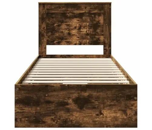 Voodi Raam Sahtliga Suitsetatud Tamm 100 X 200 Cm Inseneripuit