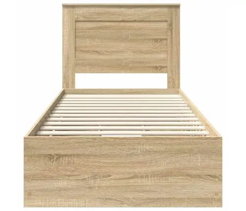 Voodi Raam Sahtliga Peaga Sonoma Tamm 90 X 200 Cm Inseneripuit