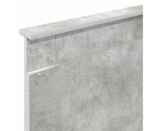 Gultas Rāmis Betona Pelēks 75 X 190 Cm Inženieru Koks Vidaxl