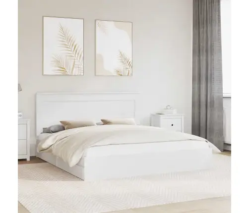 Glabāšanas Gulta Balts 180 X 200 Cm Inženierijas Koks Vidaxl