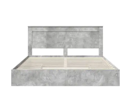 Saugos Lova Betono Pilka 180 X 200 Cm Apdirbta Mediena