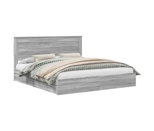 Laos Voodi Peaga Sahtliga Hall Sonoma 180 X 200 Cm Tehispuit