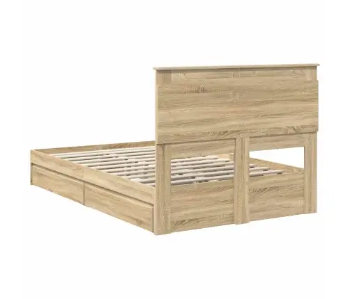 Laos Voodi Peaga Sahtliga Sonoma Tamm 120 X 190 Cm Tehispuit