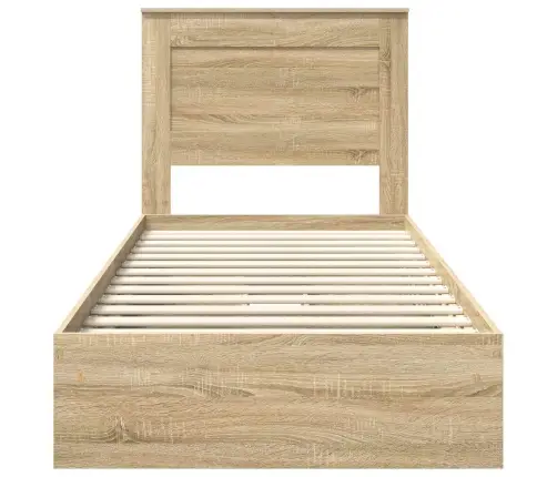 Laos Voodi Peaga Sahtliga Sonoma Tamm 100 X 200 Cm Tehispuit