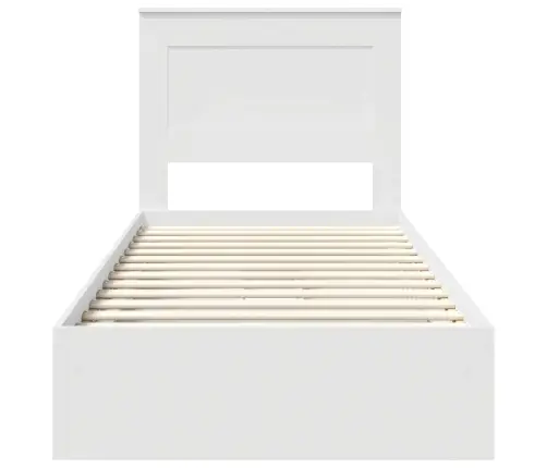 Gultas Rāmis Ar Atvilktni Balts 90 X 200 Cm Inženierijas Koks Vidaxl