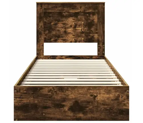 Gultas Rāmis Dūmaka Ozols 75 X 190 Cm Inženierijas Koks Vidaxl