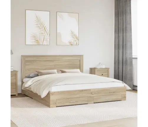 Lovos Rėmas Su Stalčių Su Galvūgalio Apdirbta Mediena