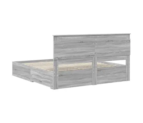 Gultas Rāmis Ar Atvilktni Ar Galvas Klāju Inženierijas Koks Vidaxl