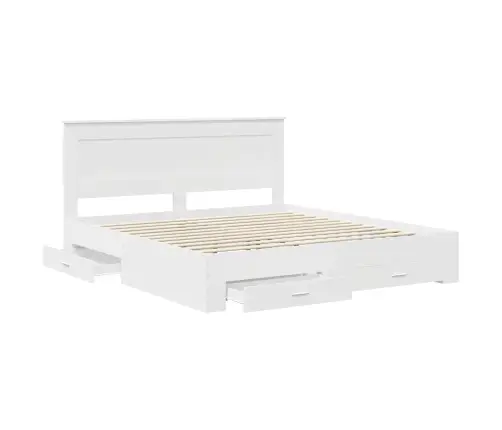 Gultas Rāmis Ar Atvilktni Ar Galvas Klāju Inženierijas Koks Vidaxl