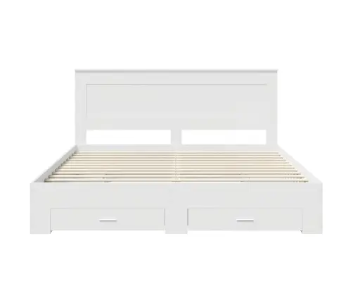 Gultas Rāmis Ar Atvilktni Ar Galvas Klāju Inženierijas Koks Vidaxl