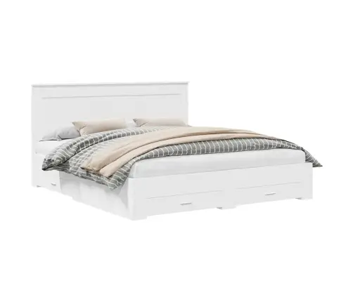 Gultas Rāmis Ar Atvilktni Ar Galvas Klāju Inženierijas Koks Vidaxl