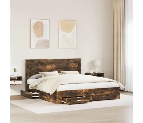 Lovos Rėmas Su Stalčių Su Galvūgalio Apdirbta Mediena