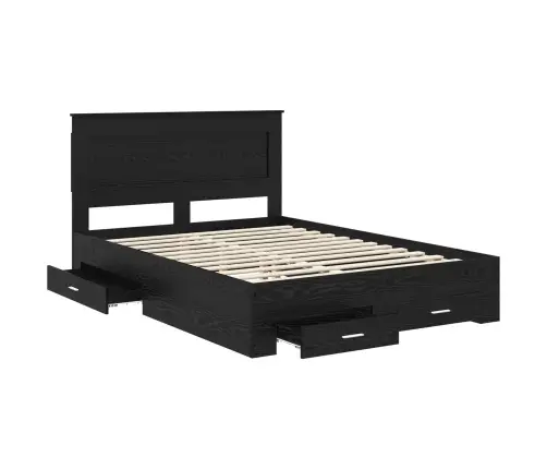 Voodi Raam Sahtliga Peaga Ladustamisega Tehispuit