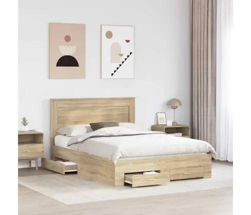 Lovos Rėmas Su Stalčių Su Galvūgalio Apdirbta Mediena