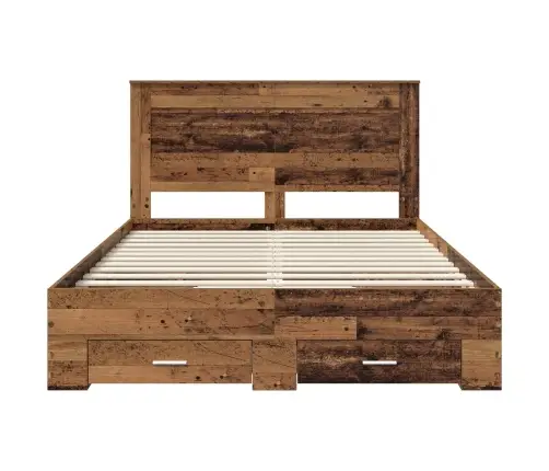 Lovos Rėmas Su Stalčių Su Galvūgalio Apdirbta Mediena