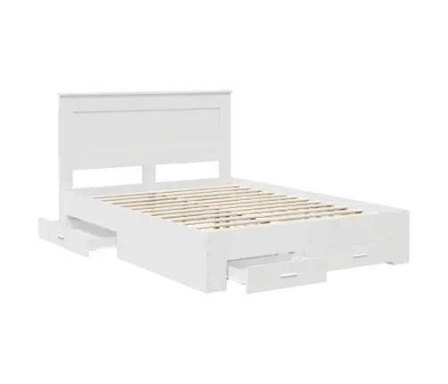 Gultas Rāmis Ar Atvilktni Ar Galvas Klāju Inženierijas Koks Vidaxl