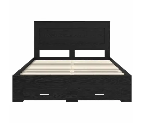 Gultas Rāmis Ar Atvilktni Ar Galvas Klāju Inženierijas Koks Vidaxl