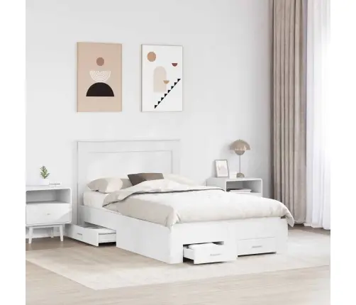 Voodi Raam Sahtliga Peaga Ladustamisega Tehispuit