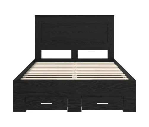 Gultas Rāmis Ar Atvilktni Ar Galvas Klāju Inženierijas Koks Vidaxl